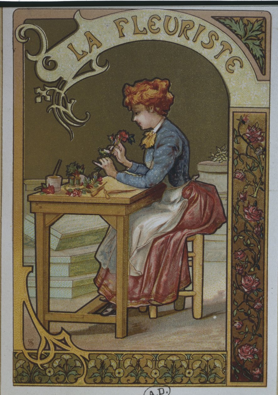 The flower girl by French School