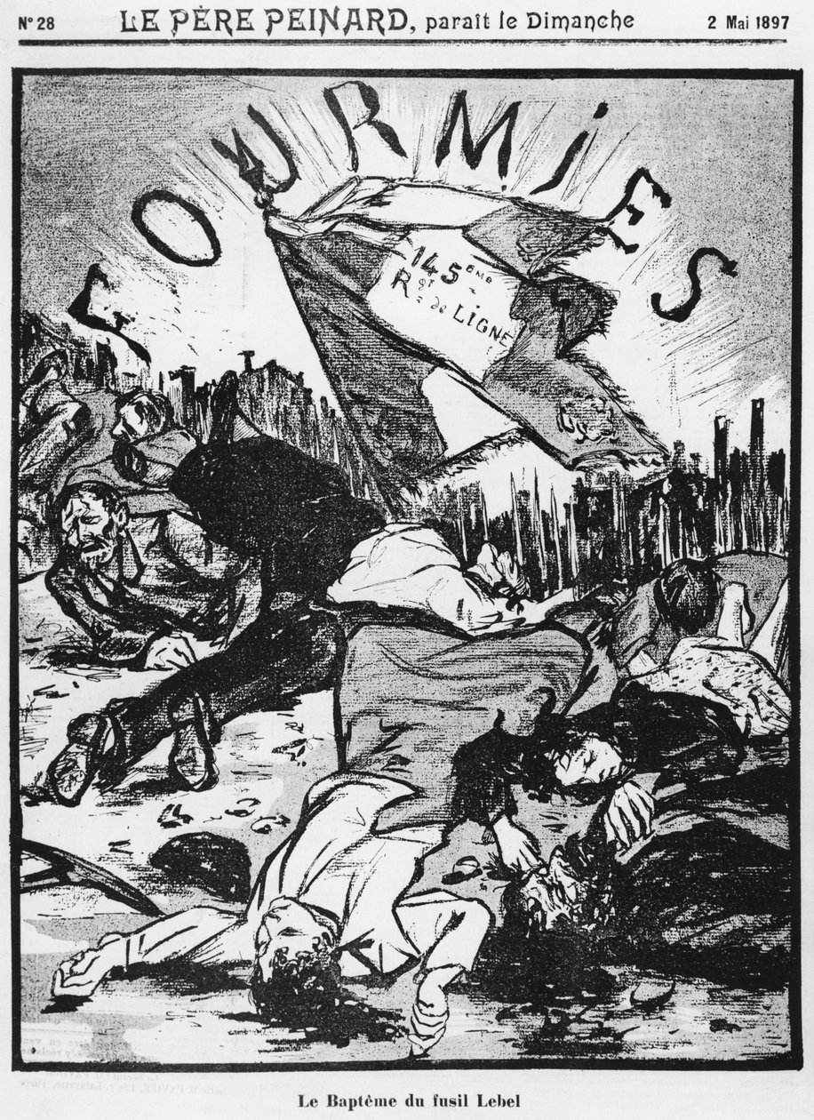 The shooting of Fourmies, illustration from Le Pere Peinard, 2nd May 1897 by French School
