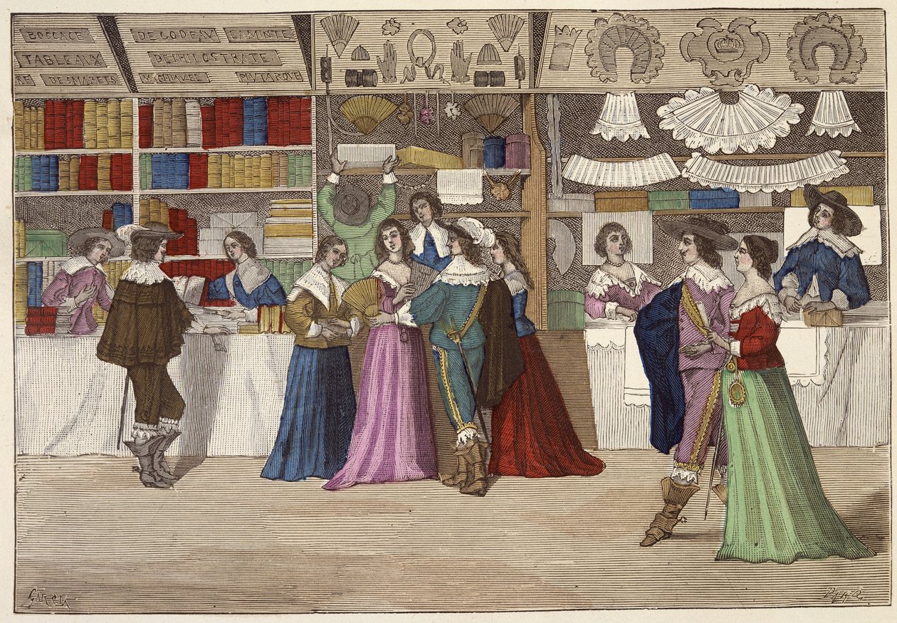 The Shops of the Courthouse Gallery in the 17th Century by French School