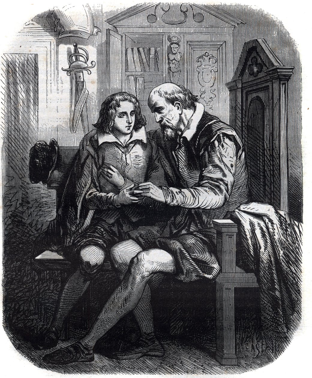 The sins of Pope Pius II (Enea Silvio Piccolomini, Aeneas Sylvius) by French School