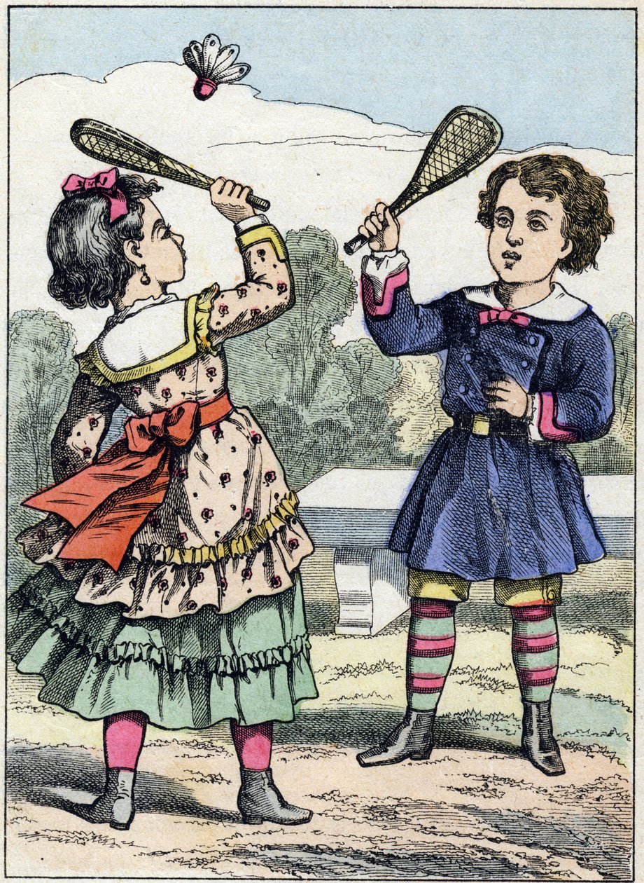 The Steering Wheel. Engraving from the Picture Album "The Games of Childhood". Imagery of Epinal, late 19th century by French School