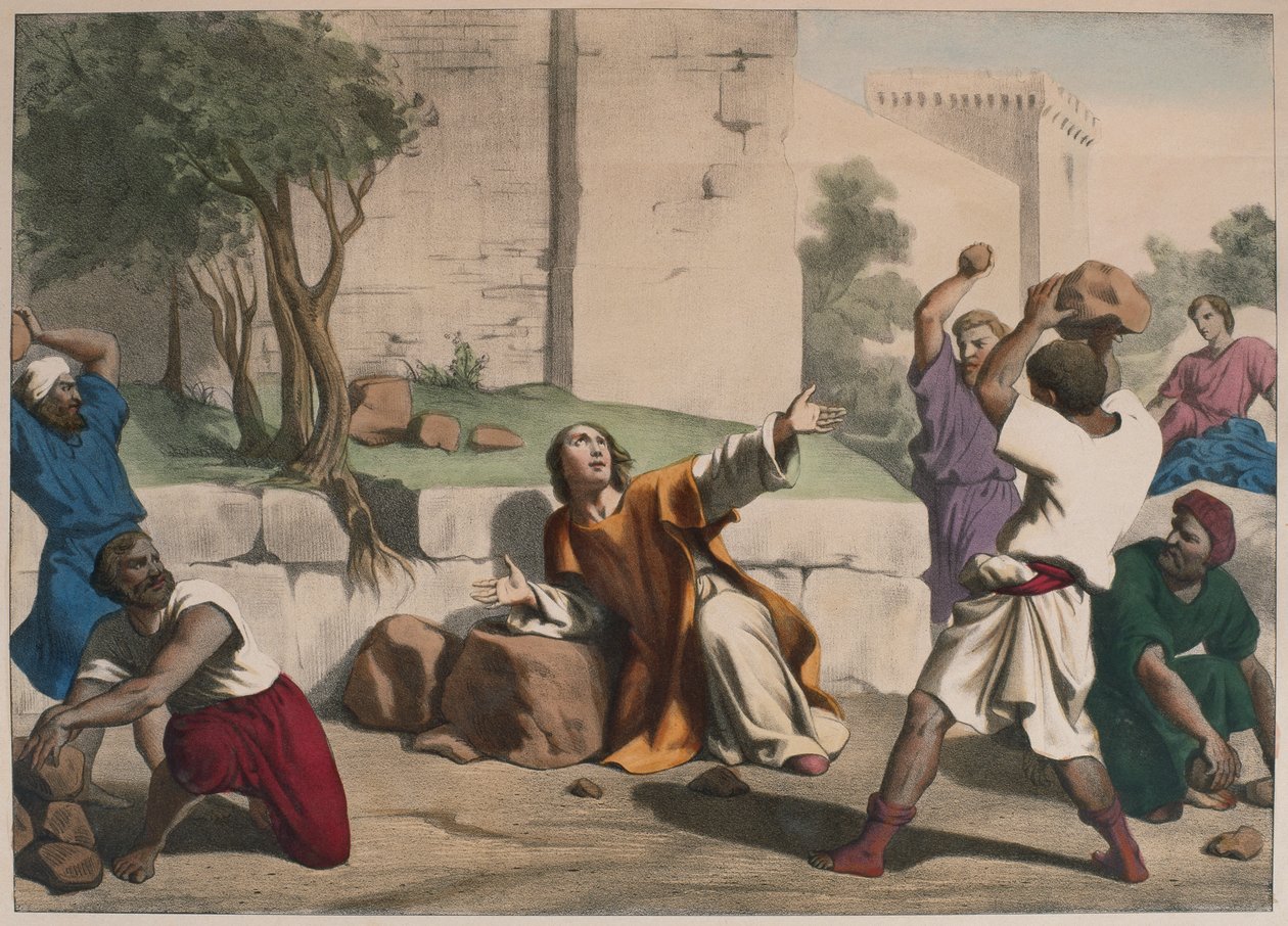 The Stoning of St. Stephen by French School