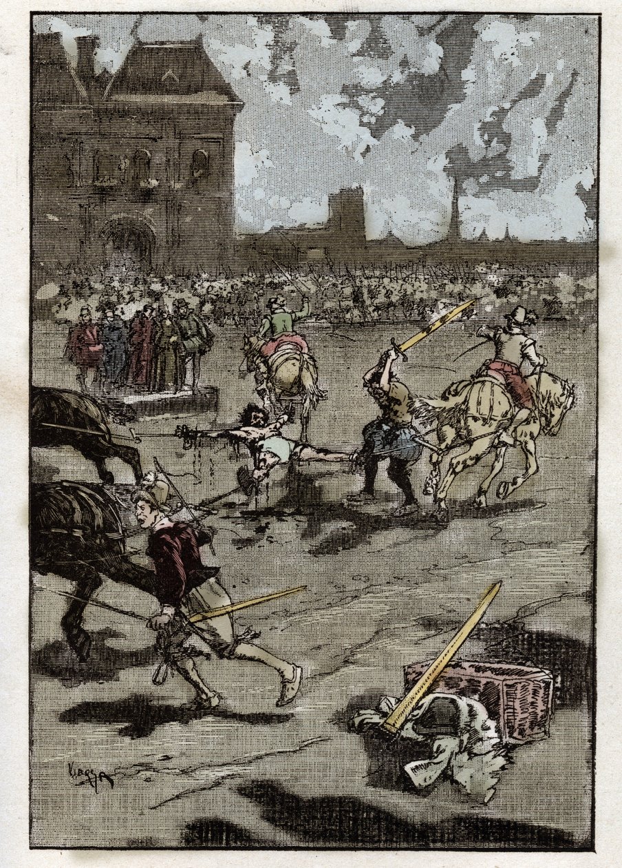 The torture of Francois Ravaillac murderer of king Henry IV: he
