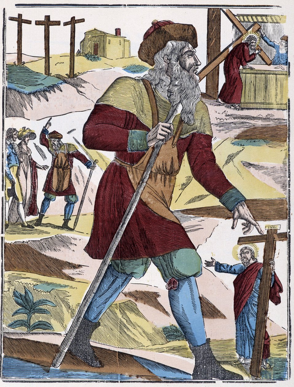 The wandering Jew - image of Epinal by French School