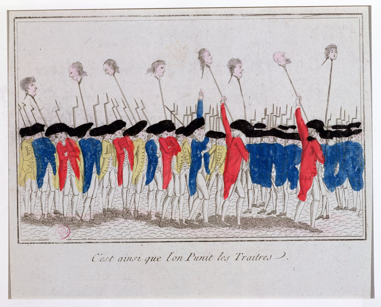 This is How Traitors are Punished, Sans-Culottes Carrying the Heads of the Guillotined, 1789 by French School