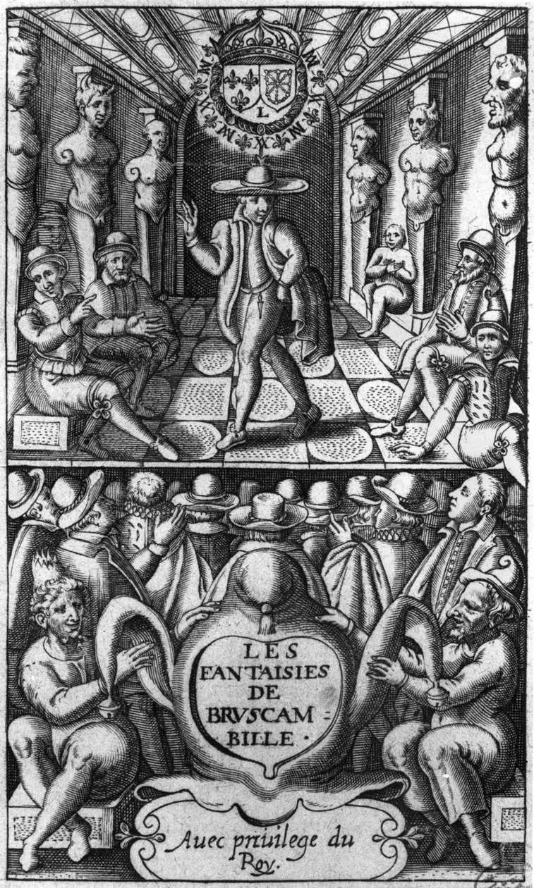 Title Page from Les Fantaisies de Bruscambille, Published 1615 by French School
