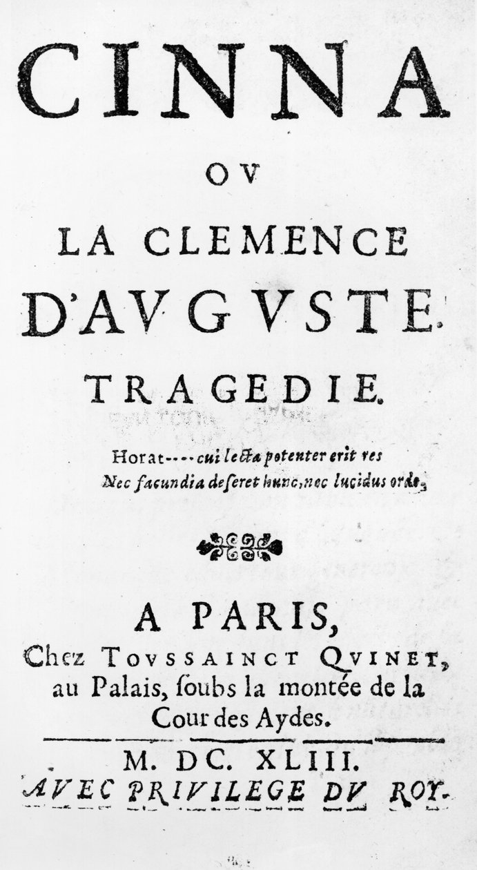 Title Page of Cinna ou la Clemence d