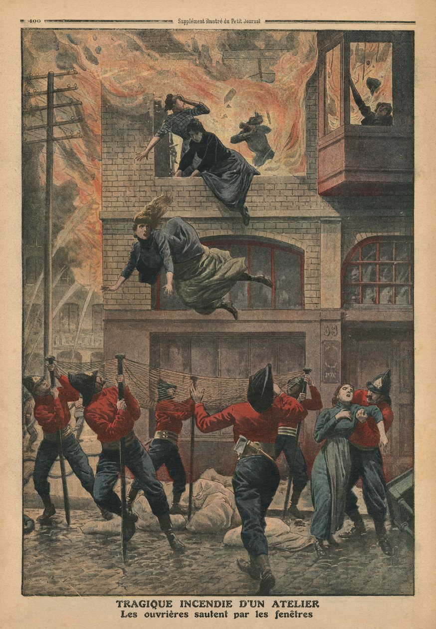 Tragic Fire in a Workshop at Newark, New Jersey, Illustration from 
