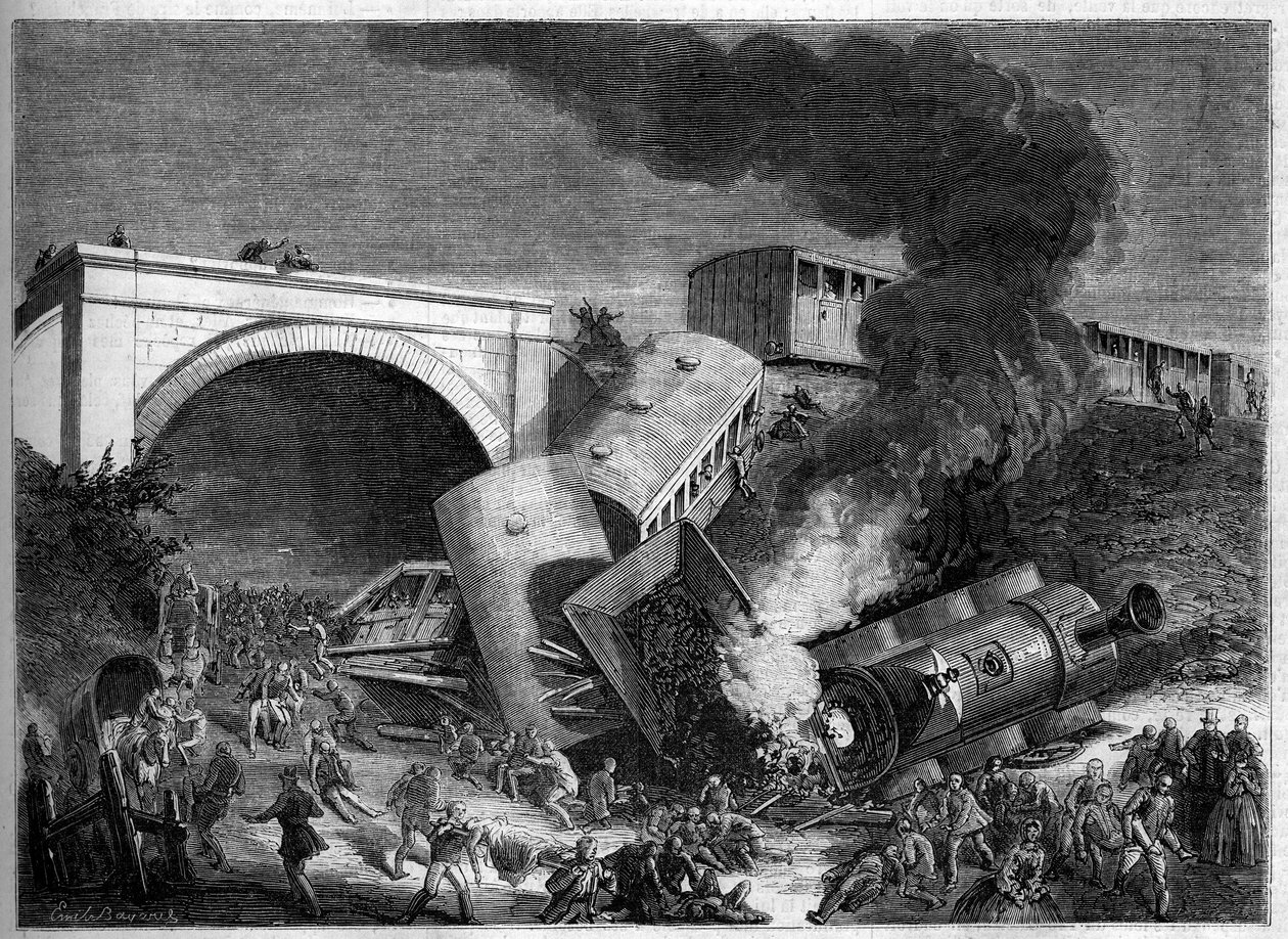 Train accident on the Northern Railway of London, England, September 3 by French School