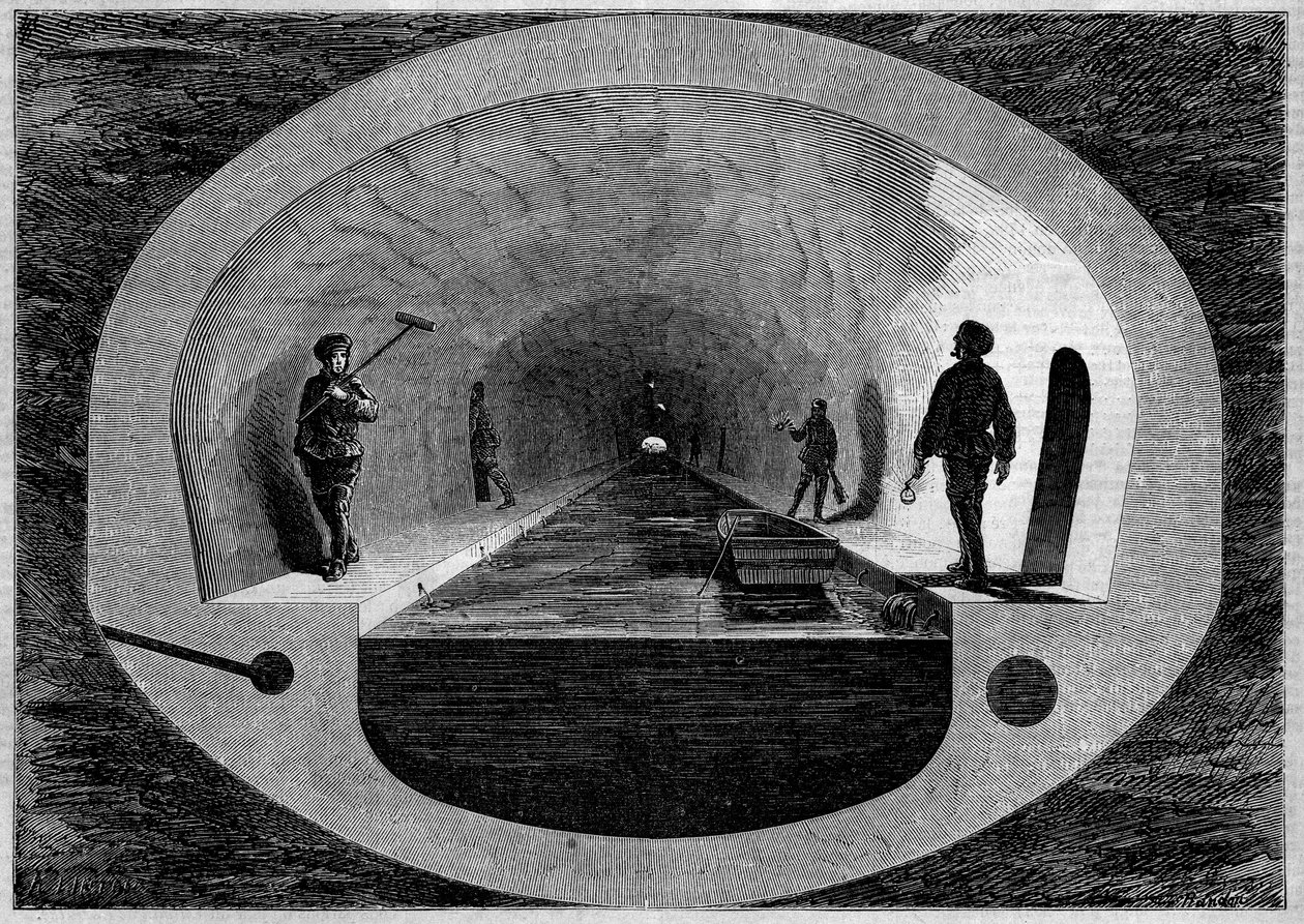 Transformations of Paris under the Second Empire, Haussmann Paris. Construction of the Sewer Sewer by French School