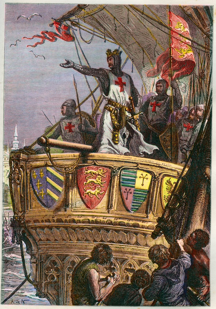 Third Crusade: Richard I Heart of Lion (1157-1199) in Crusade for the Holy Land by French School