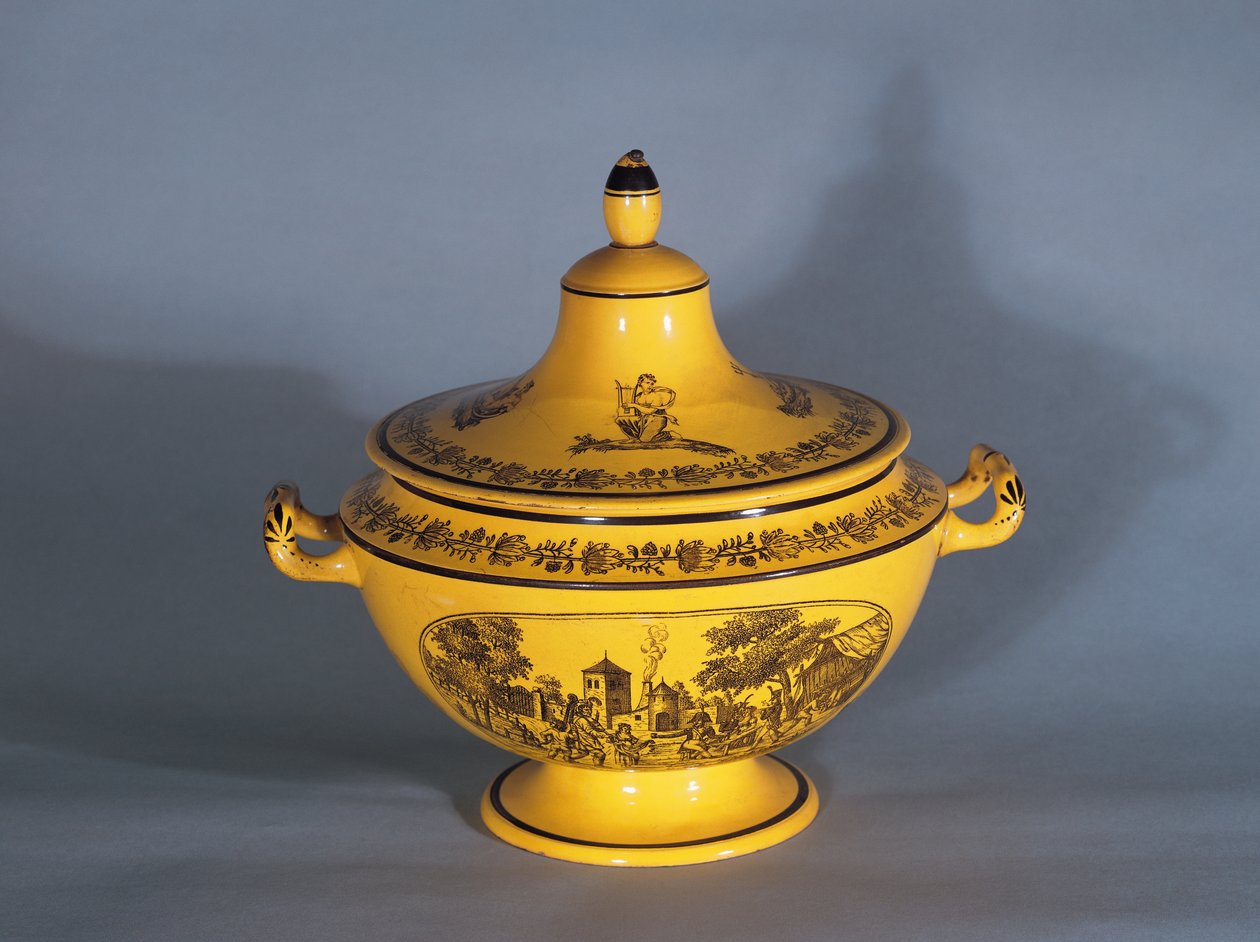 Tureen with black print design, c.1820 by French School