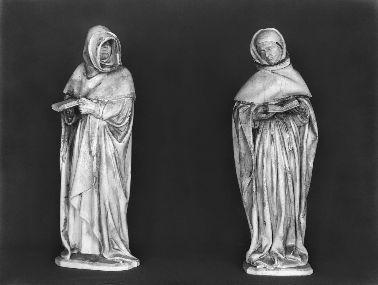 Two Mourners, from the tomb of Duc Jean de Berry (1340-1416) (alabaster) by French School