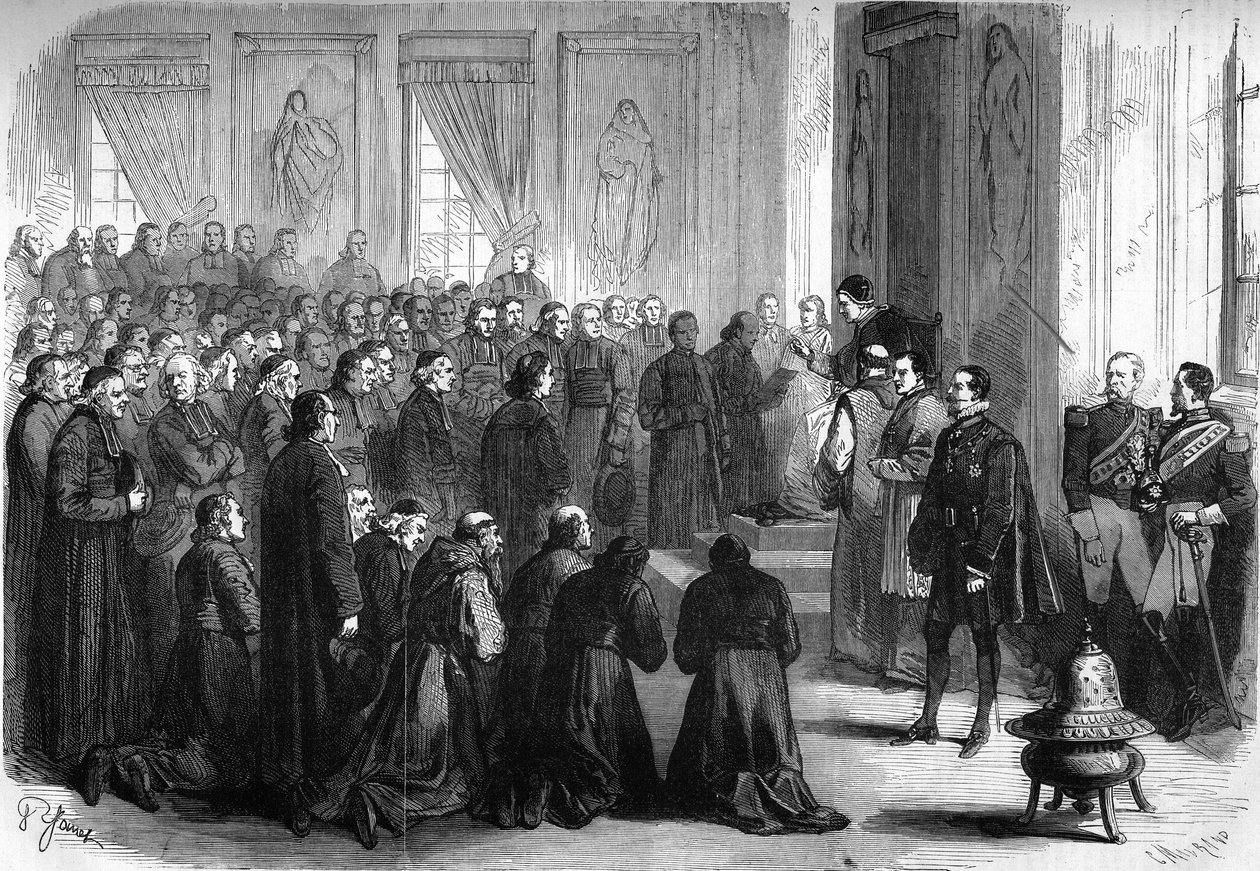 Vatican Council I (1869-1870): Pope Pius IX received in general audience the French ecclesiastics who followed the bishops by French School