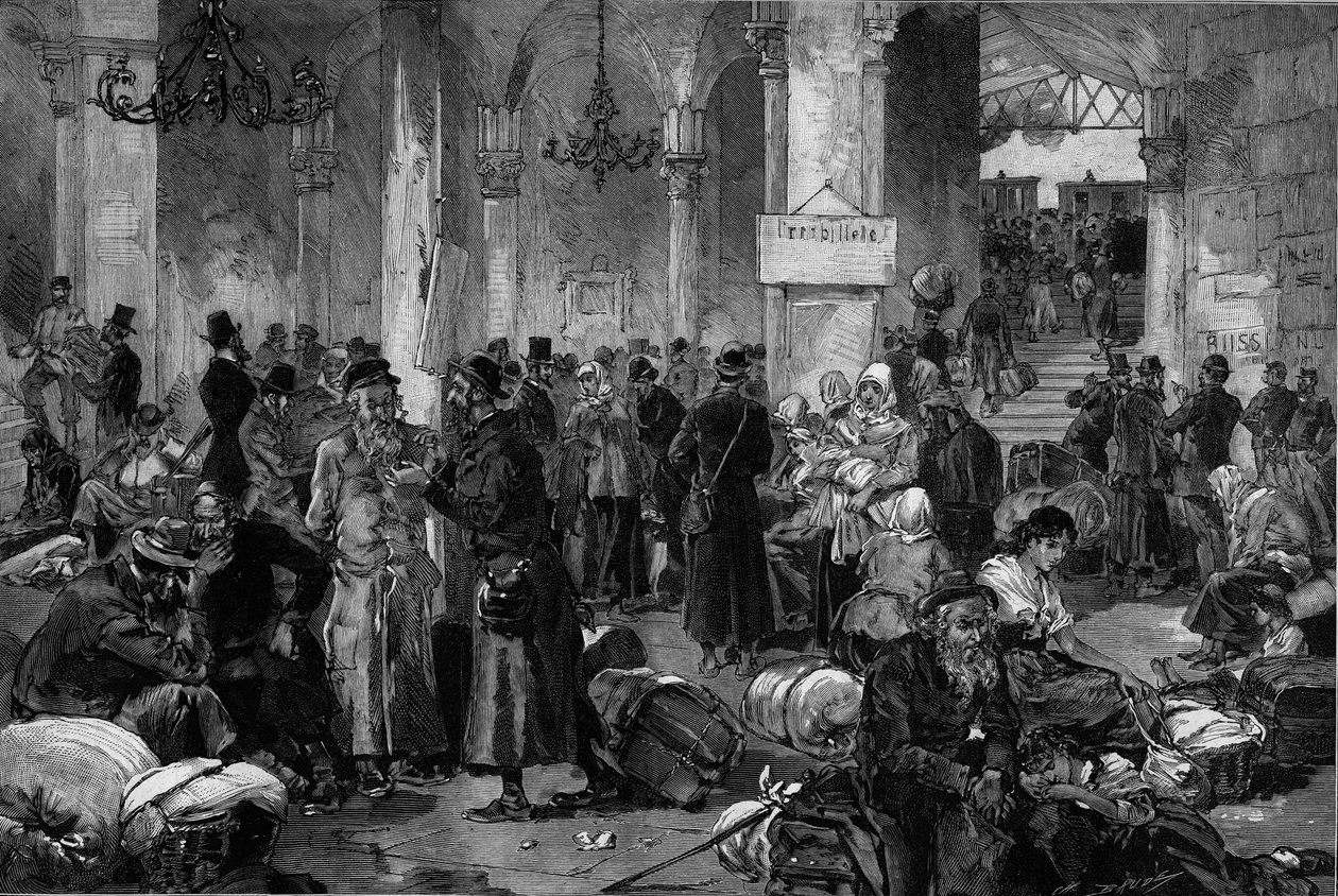 Vienna 1882, the Hall of the Lost Causes of the North Fahn: the repatriation of Jews exiled after the appeasement of the antisemitic movement that had occurred in Russia, from 