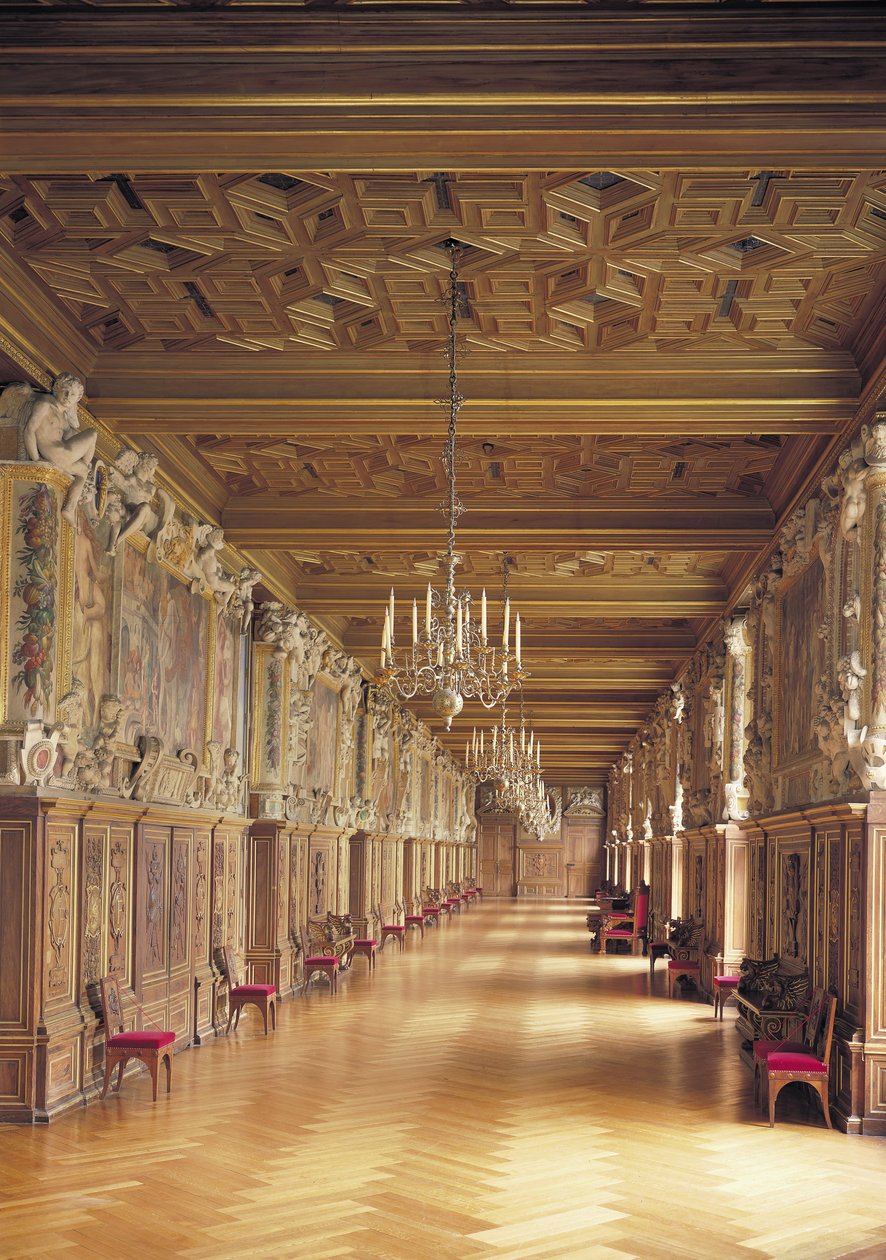 View down the length of the Gallery of Francis I by French School