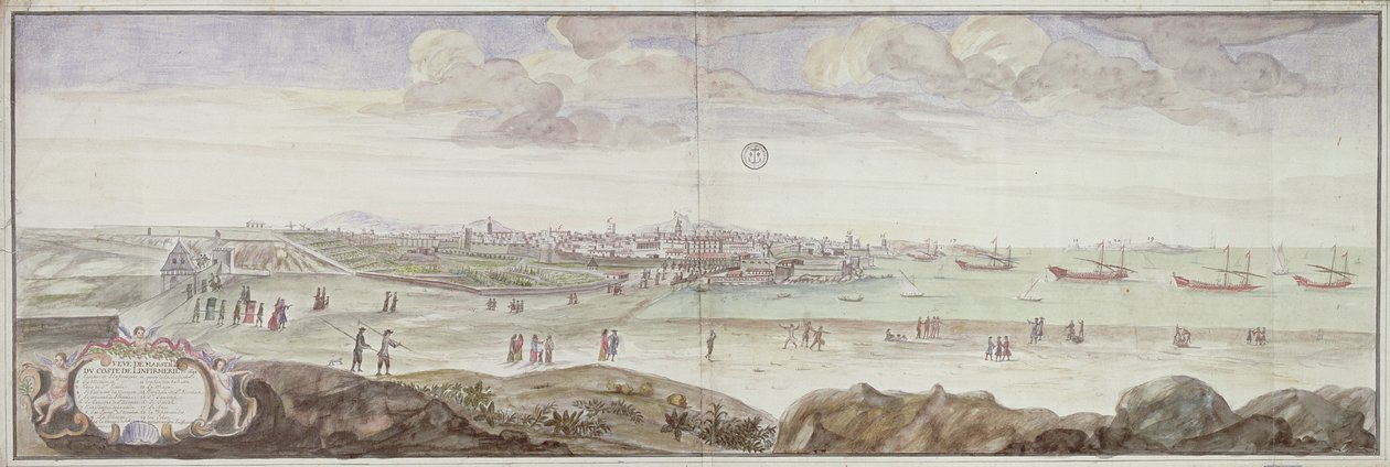 View from the side of the Infirmary, Marseille by French School