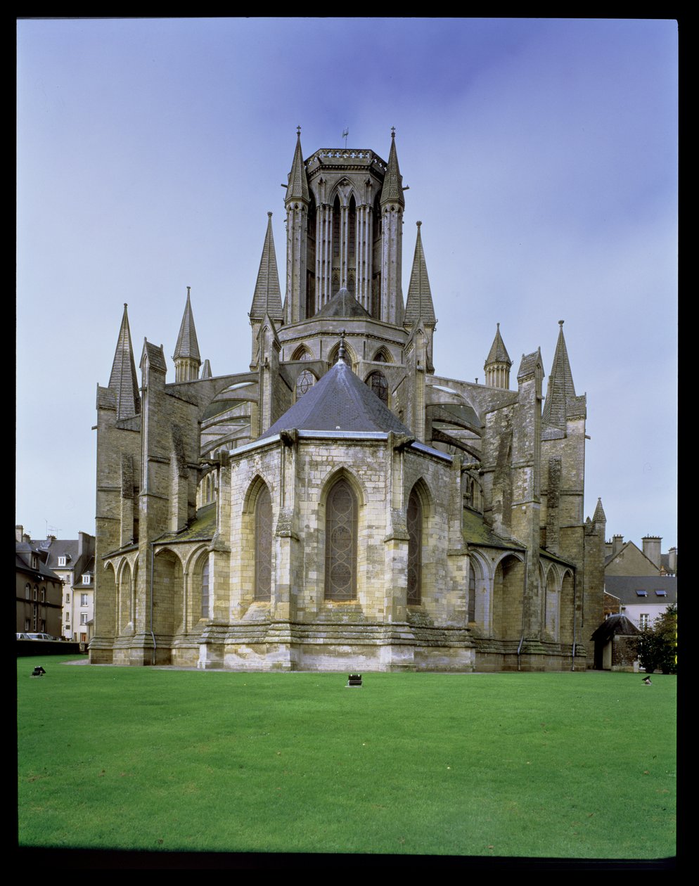 View of Coutances Cathedral from the east by French School