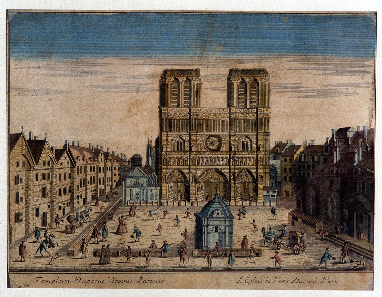 View of Notre Dame in Paris by French School