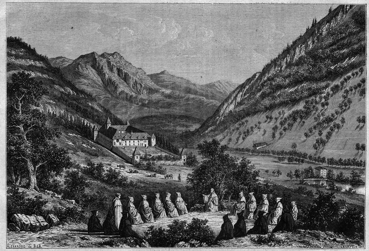 View of the Abbey of Tamie in Savoy by French School