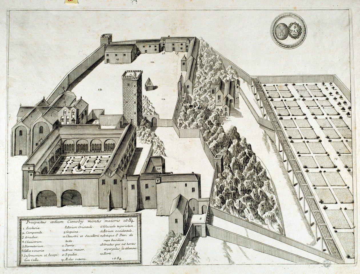 View of the Benedictine Abbey of Saint Pierre de Montmajour, founded in 948, Arles, France by French School