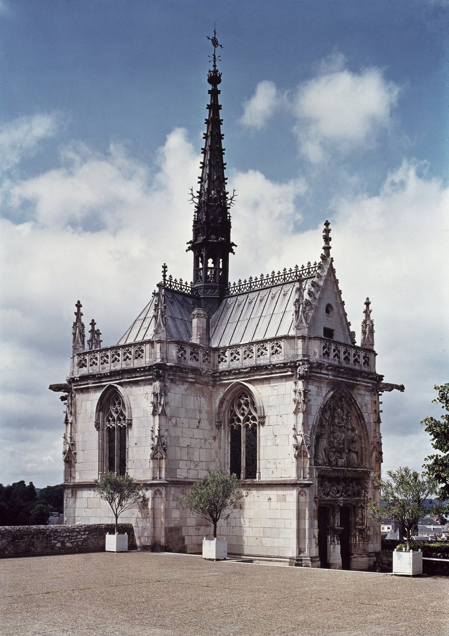 View of the Chapelle Saint-Hubert of the Chateau Amboise, finished in 1493 by French School