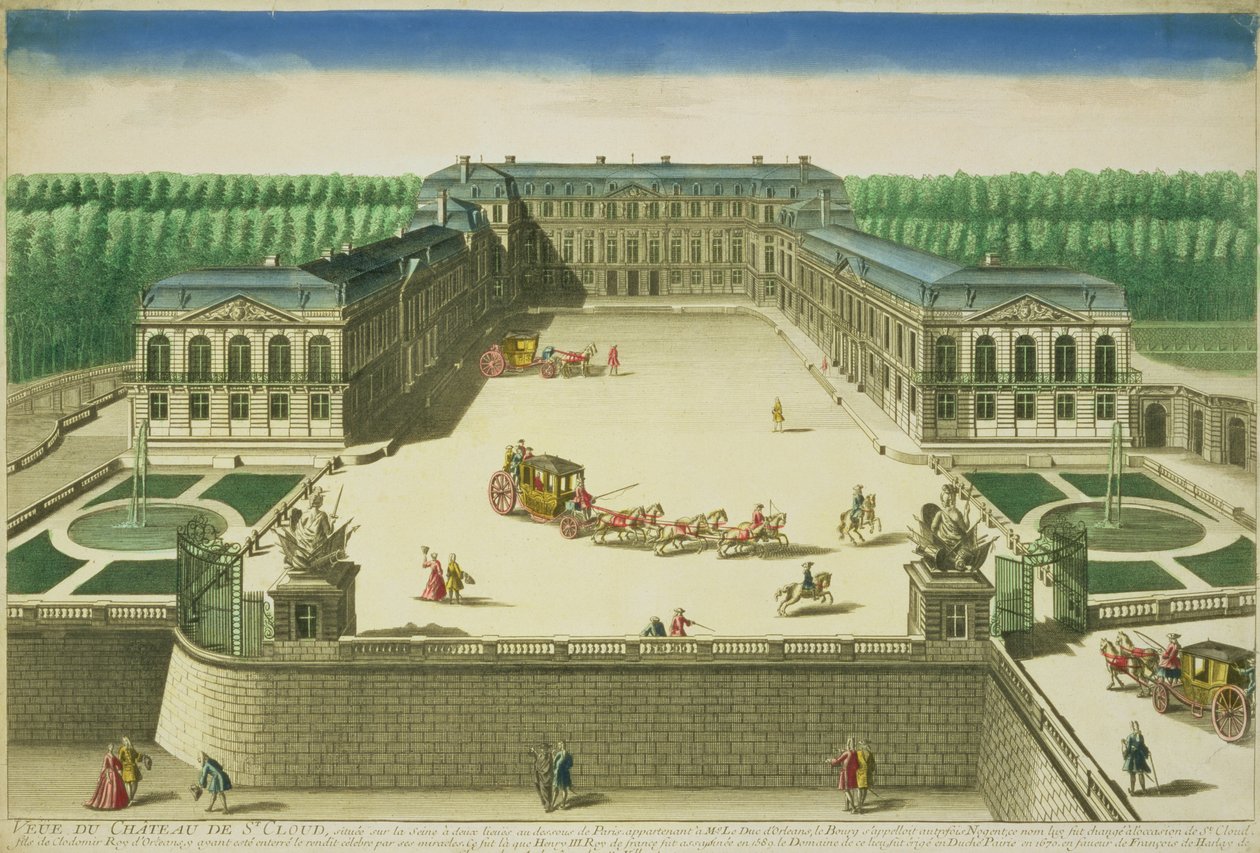 View of the Chateau of St. Cloud, engraved by Antoine Aveline by French School