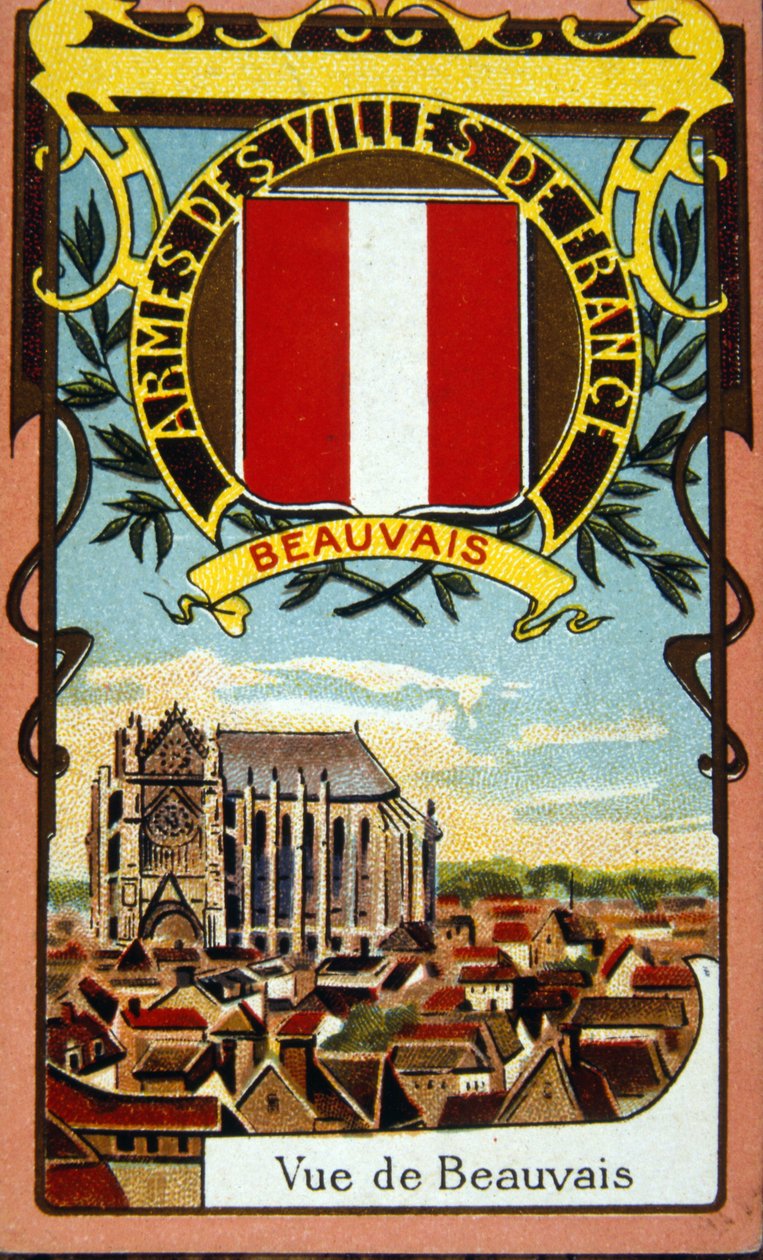 View of the French city of Beauvais, circa 1900 by French School