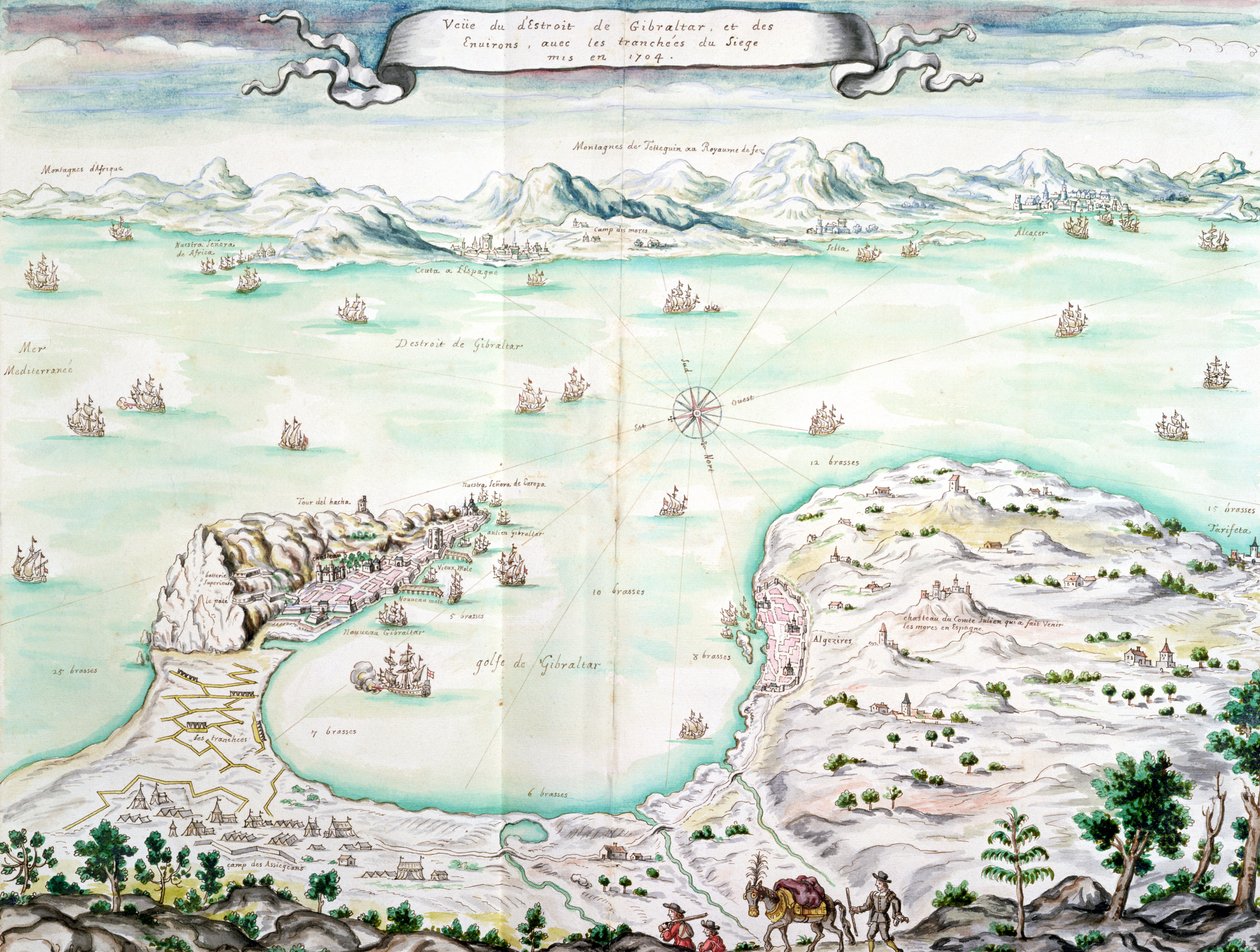 View of the Siege of Gibraltar in 1704 by French School