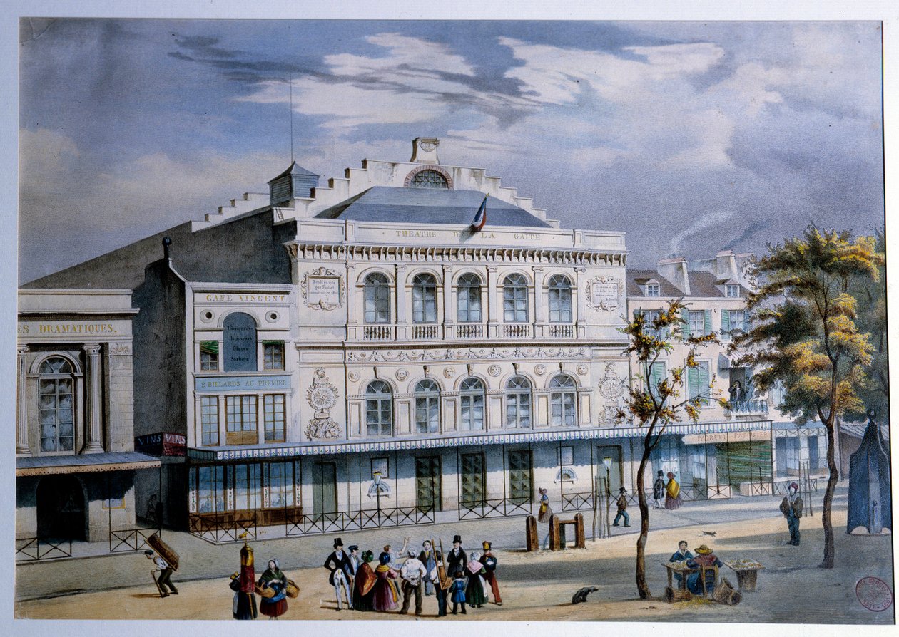View of the Theatre de la Gaite in Paris by French School