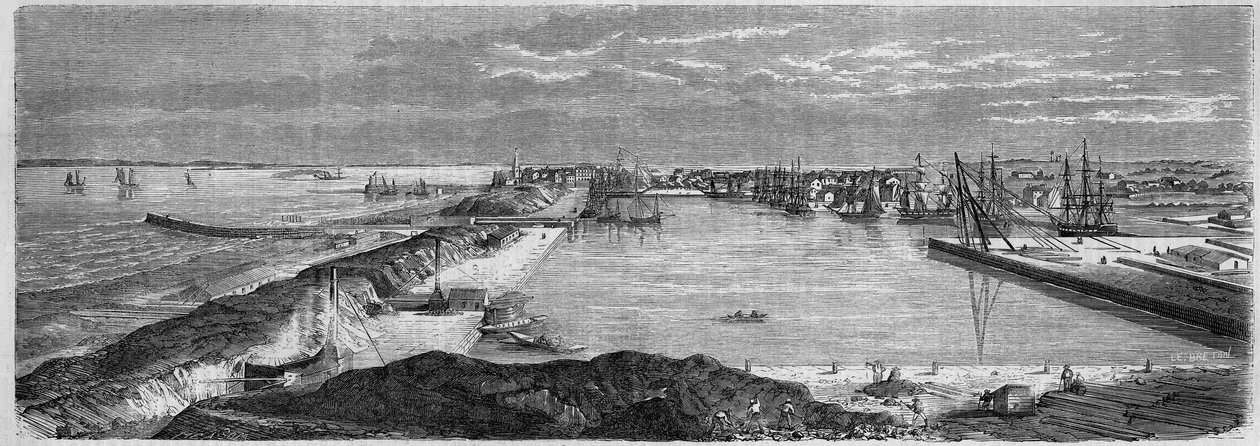 View of the city of Saint Nazaire (Loire Atlantique, 44) by French School