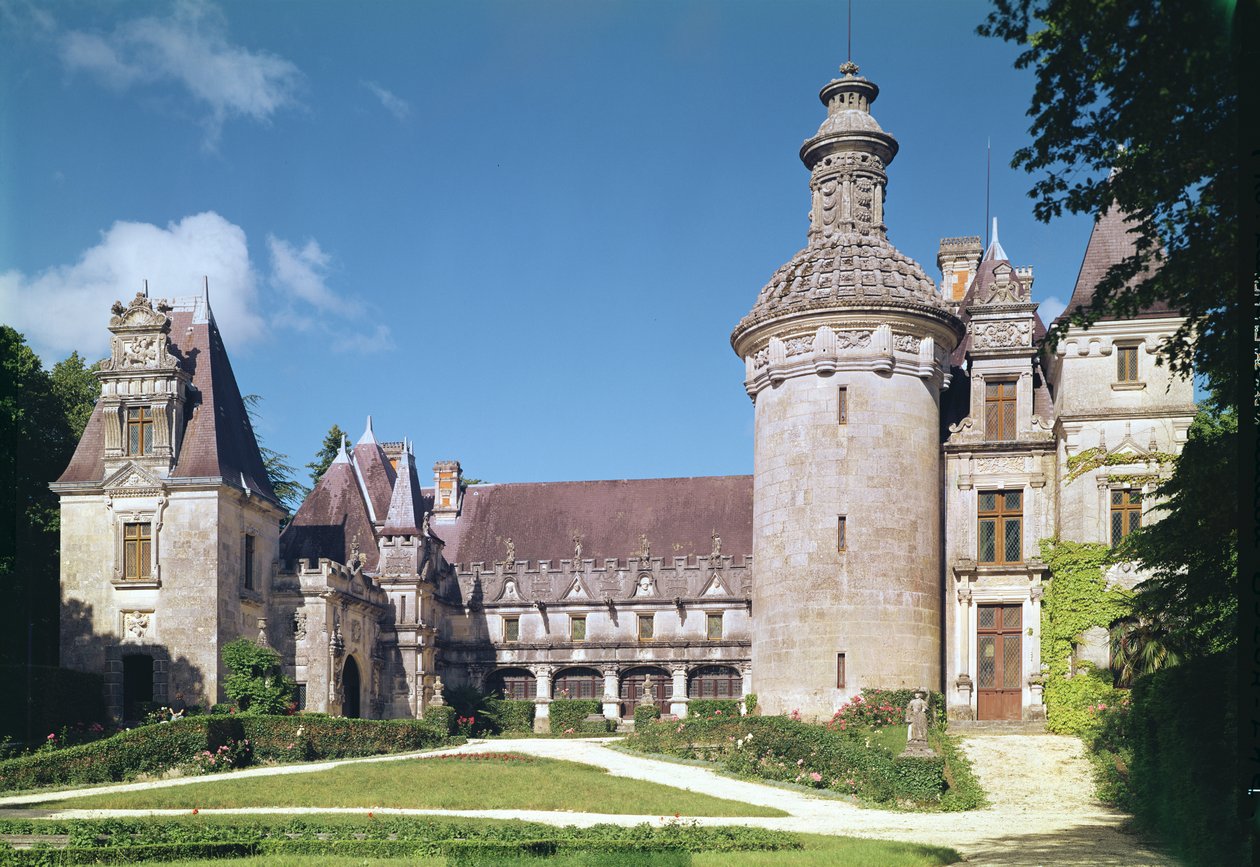 View of the courtyard and the tower, 1536-48 by French School