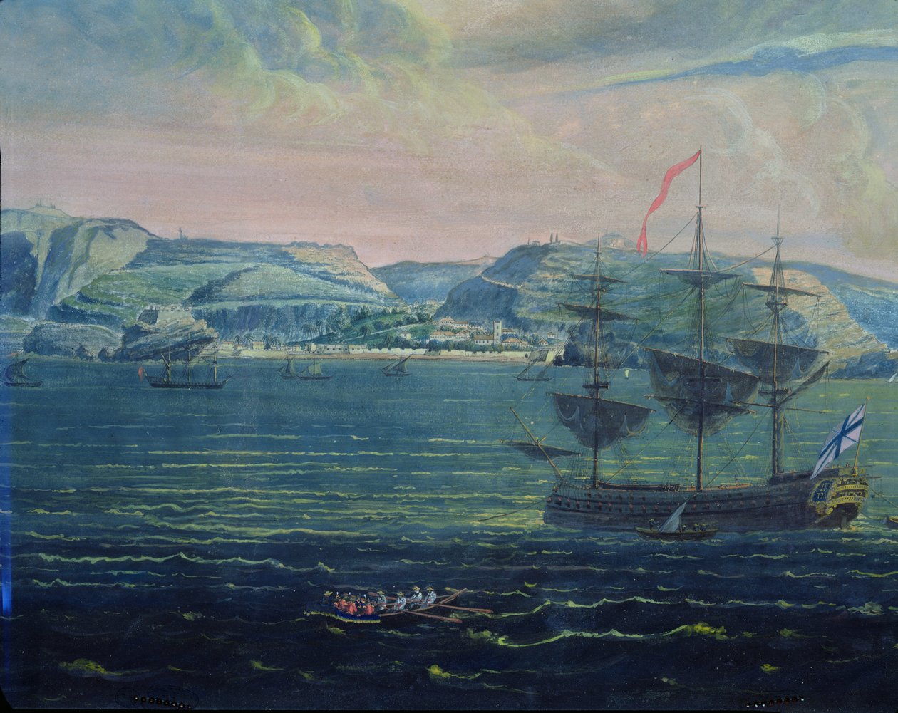 View of the Island of St. Helena, c.1820 by French School