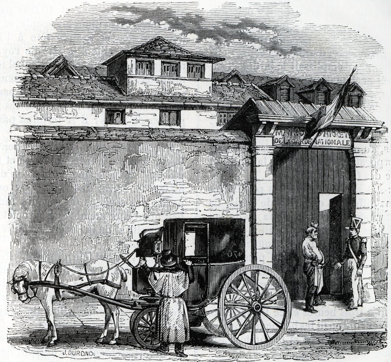 View of the Old Arrest House of the National Guard Known as Hotel des Beans in Paris by French School