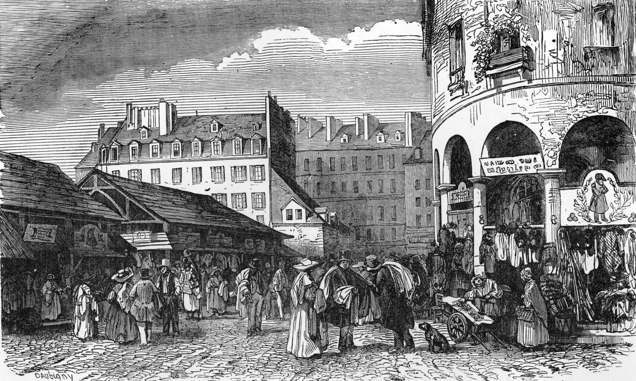 View of the rotunda of the ancient temple march by French School
