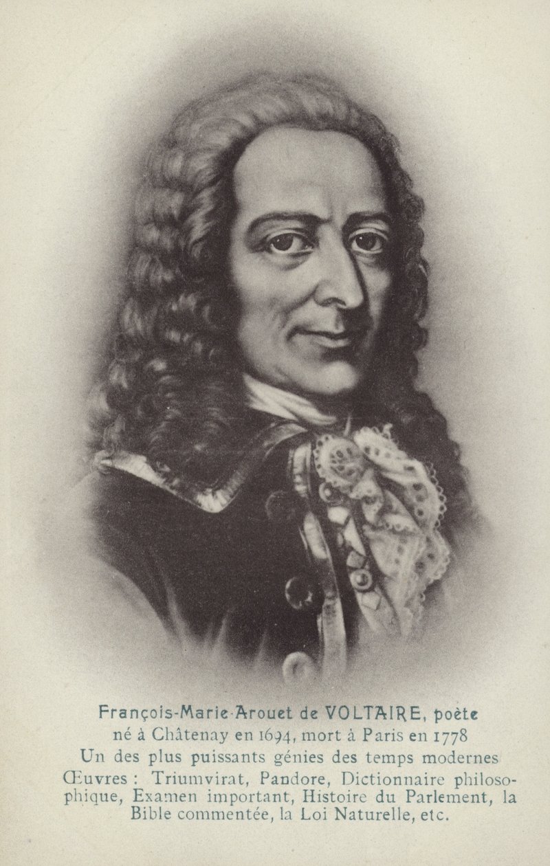 Voltaire, French Writer, Philosopher and Playwright by French School