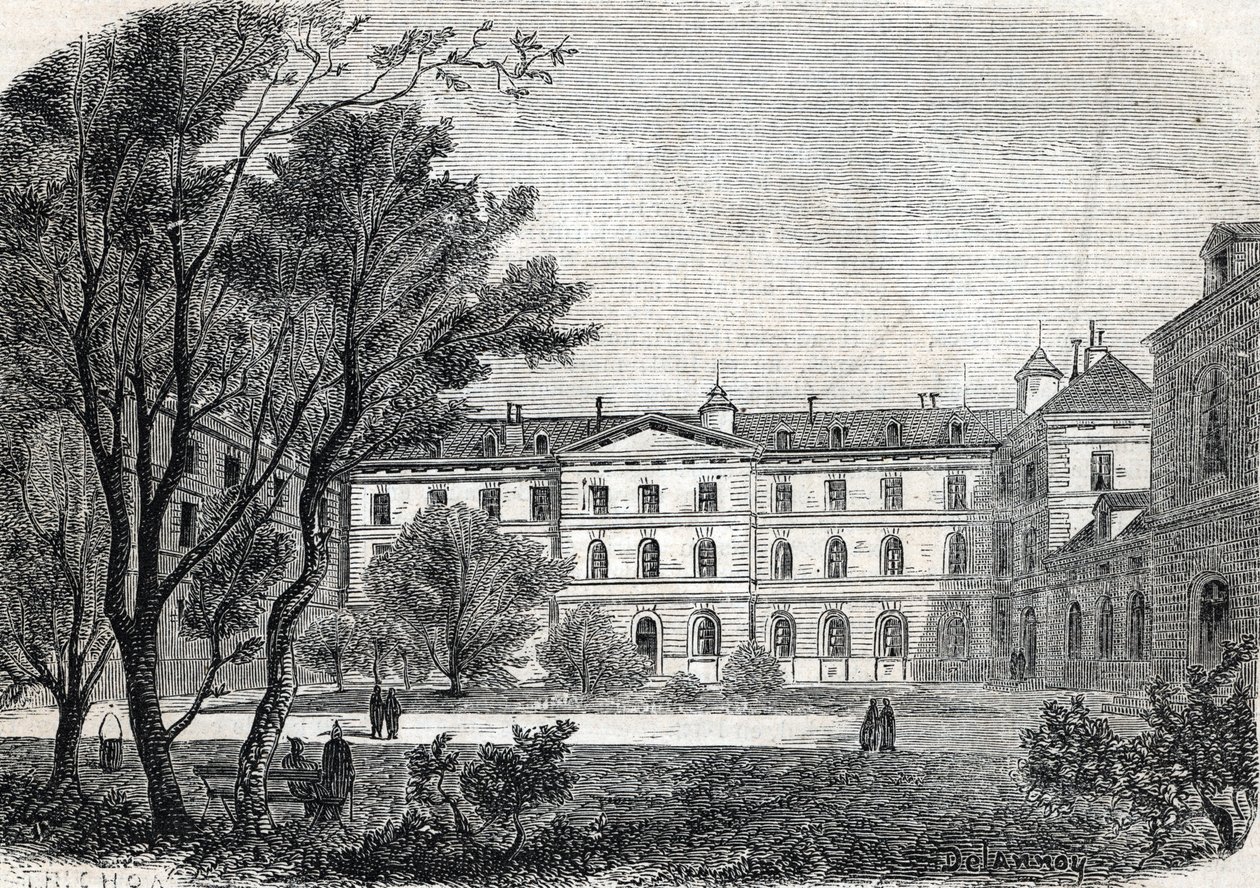 View of the Hospital of La Pietie in Paris by French School