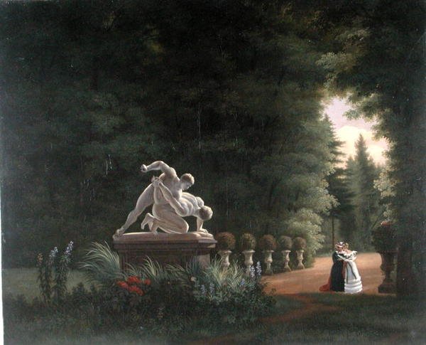 Walking in the Folie-Beaujon in Paris, c.1830 by French School