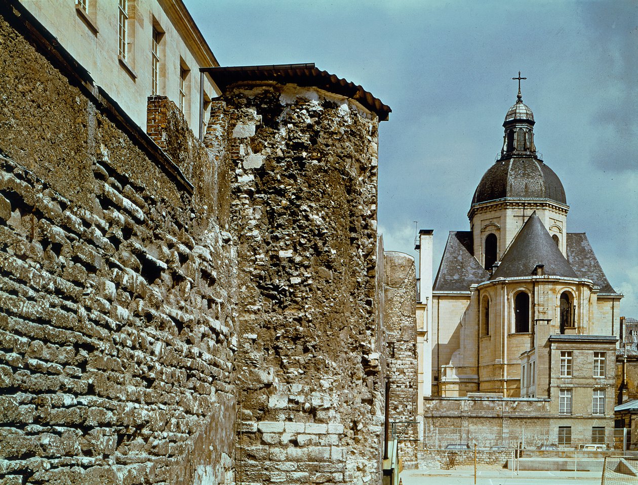 Wall of Philippe Auguste rue des Jardins Saint-Paul by French School