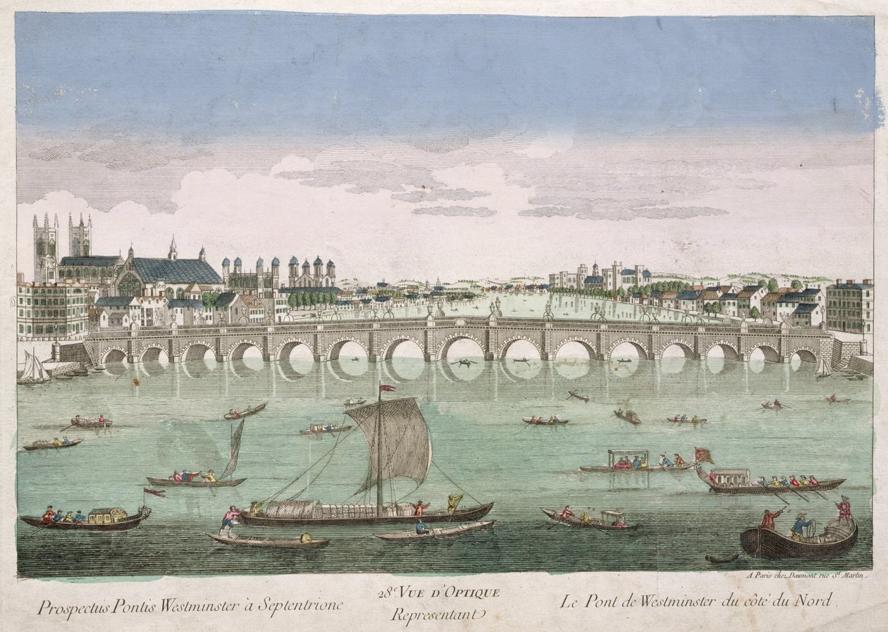 Westminster Bridge, London by French School