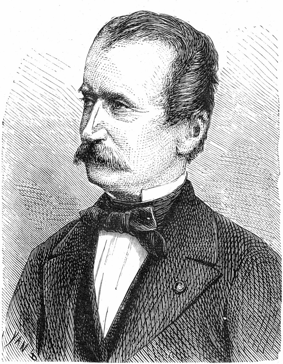 Wilhelm von Engerth, Austrian Engineer (engraving) by French School