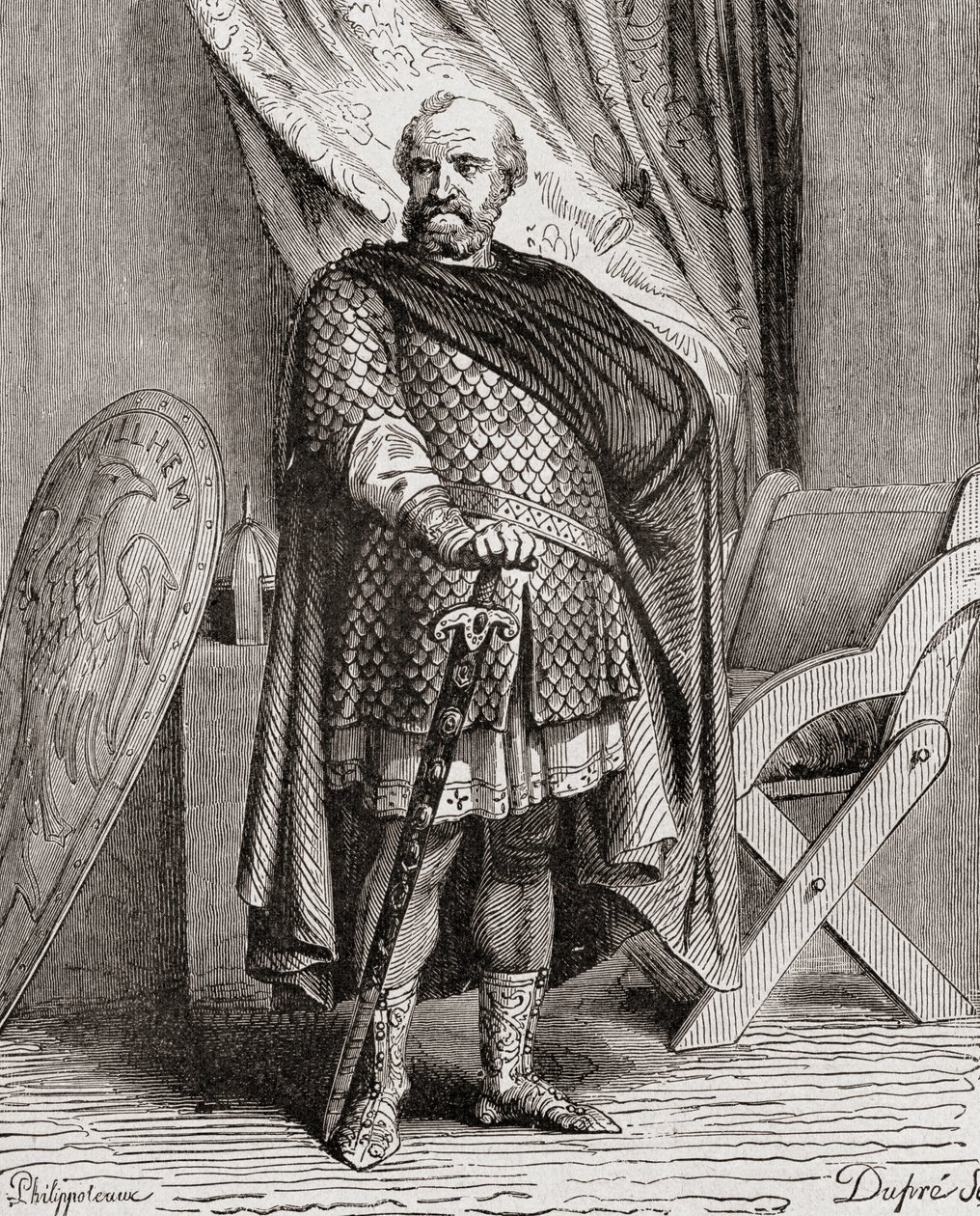 William I, from Histoire de France, c.1880 by French School