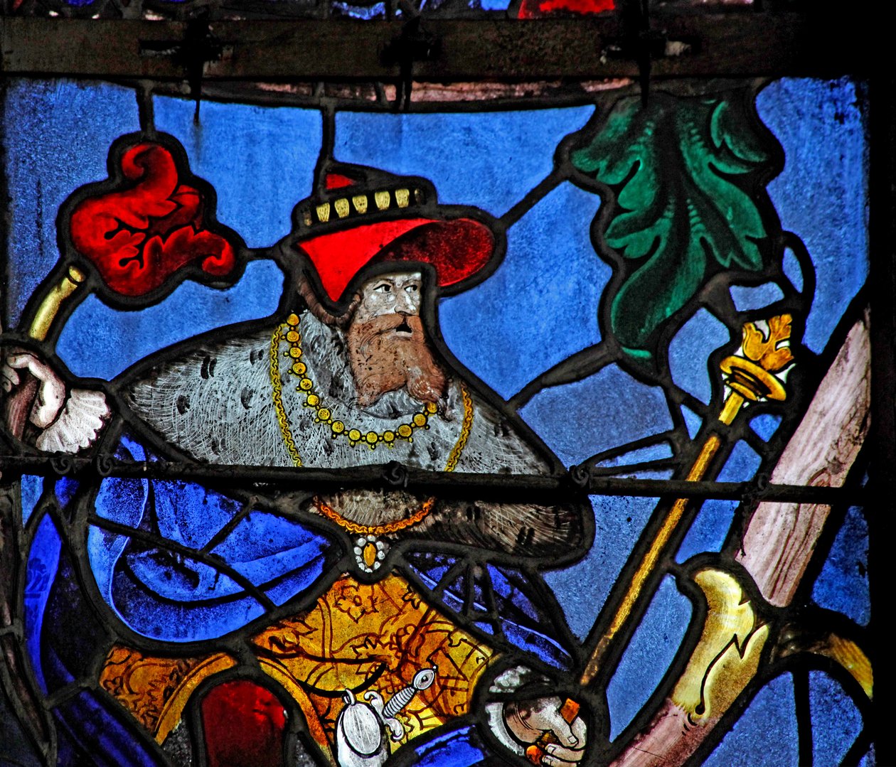 Window depicting a Prophet on the Tree of Jesse by French School
