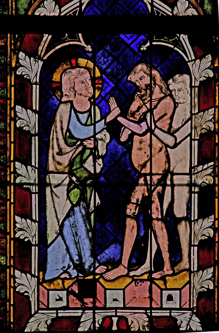 Window N-chapA depicting Christ at the Harrowing of Hell by French School