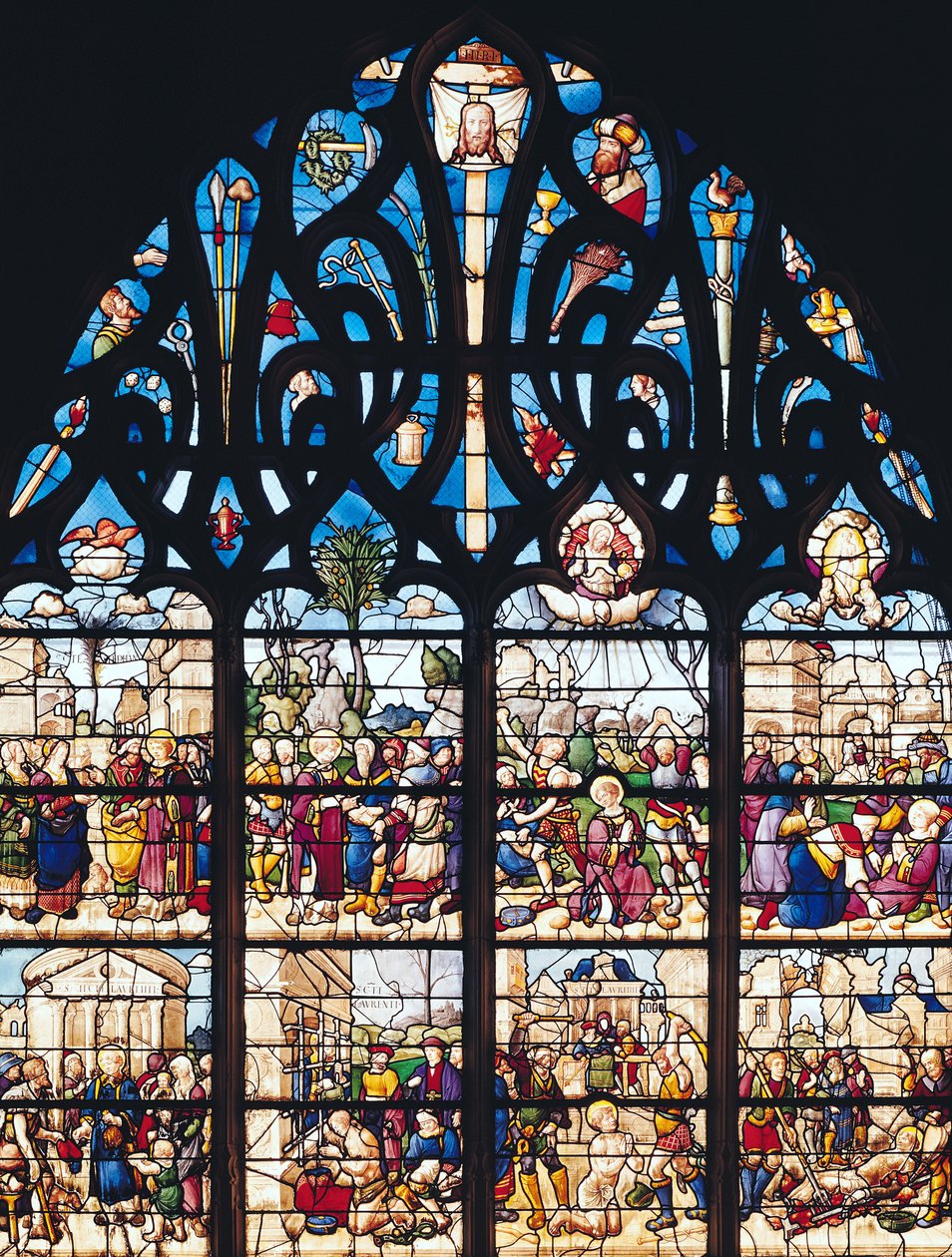 Window Depicting Scenes from the Lives of St. Stephen and St. Lawrence ...