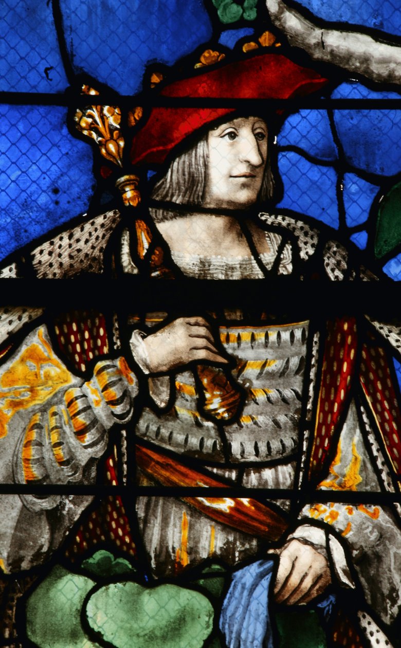 Window depicting a prophet on the Tree of Jesse by French School
