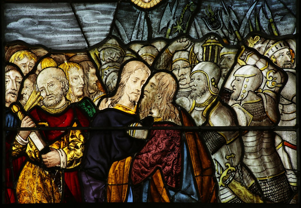 Window depicting the Betrayal in Gethsemane by French School