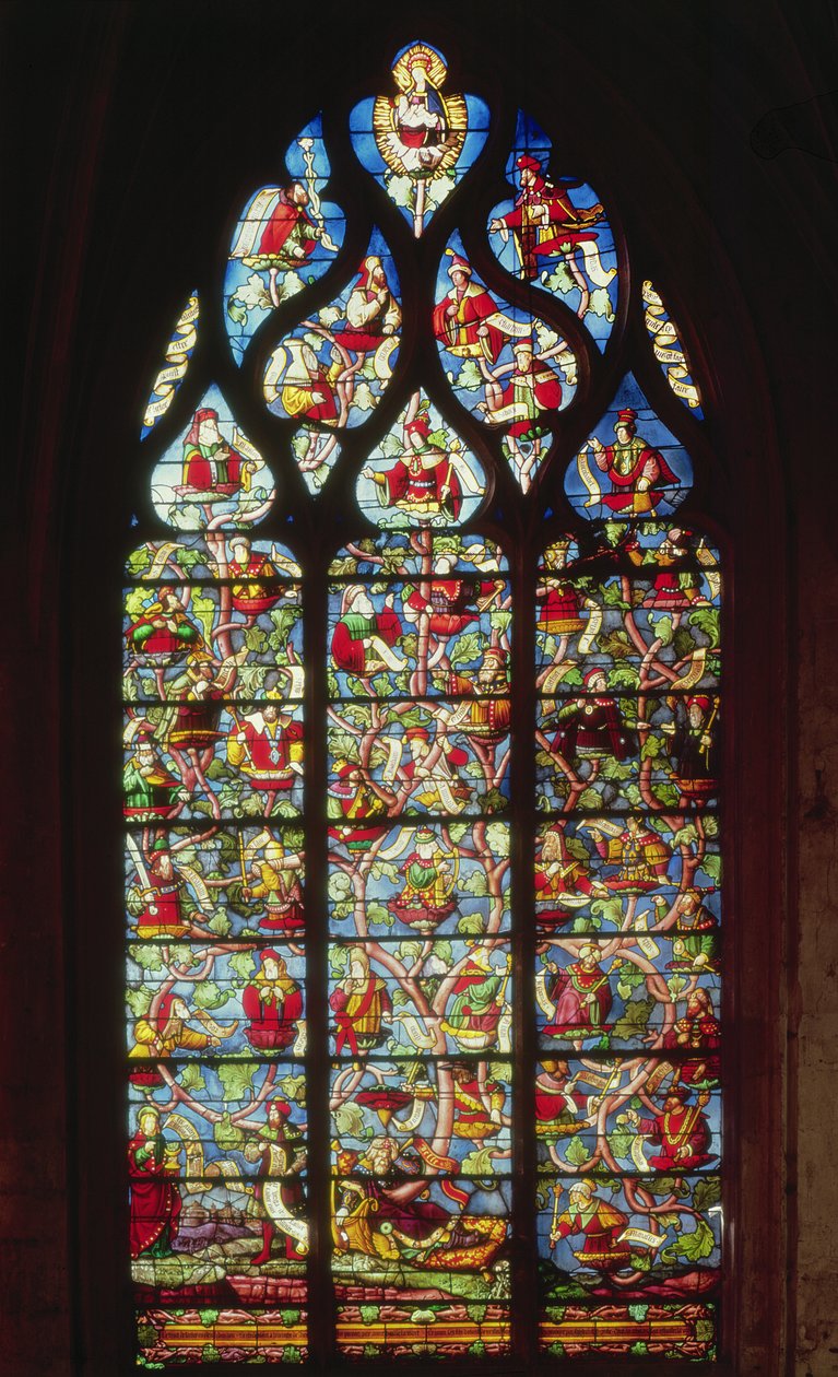 Window depicting the Tree of Jesse by French School