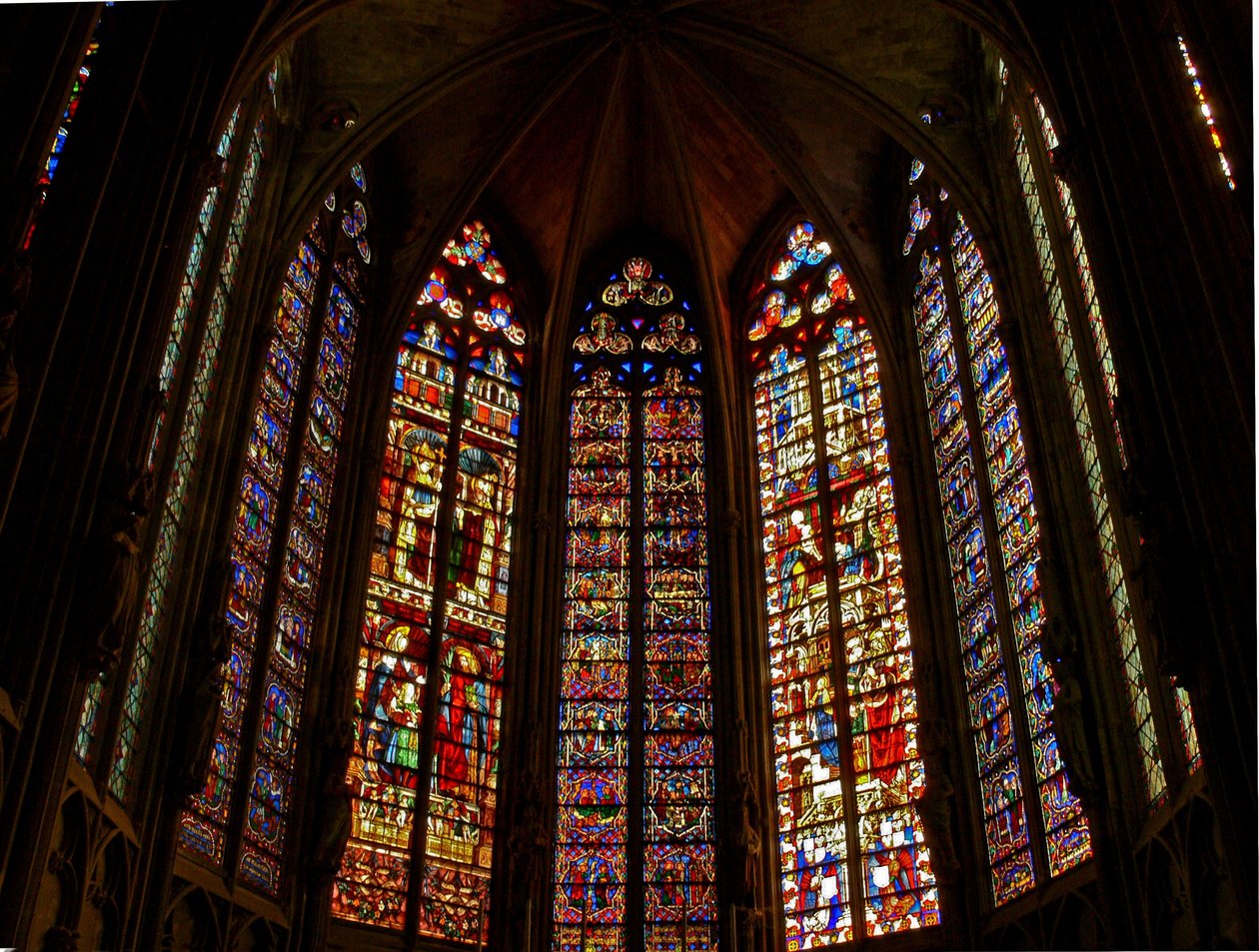 Window depicting the east end lancets by French School