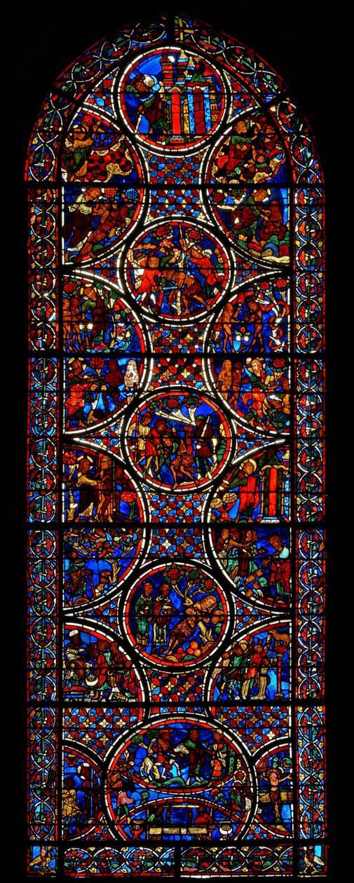 Window Depicting the Parable of the Good Samaritan by French School
